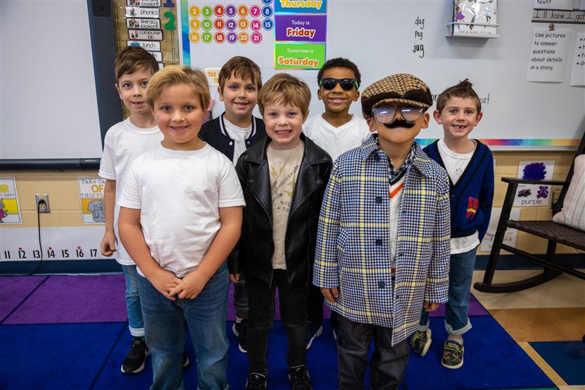 Students dressed in '50s wear smile